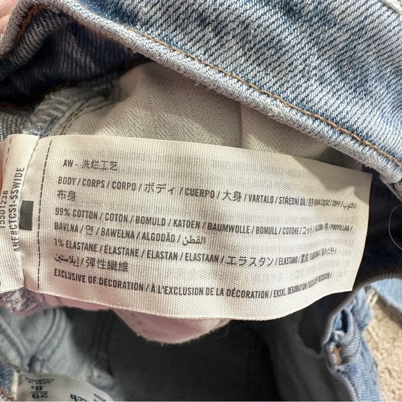 Abercrombie & Fitch The 90s Straight Ultra High Rise Jean Raw Hem in Blue 29/8R - Picture 11 of 16